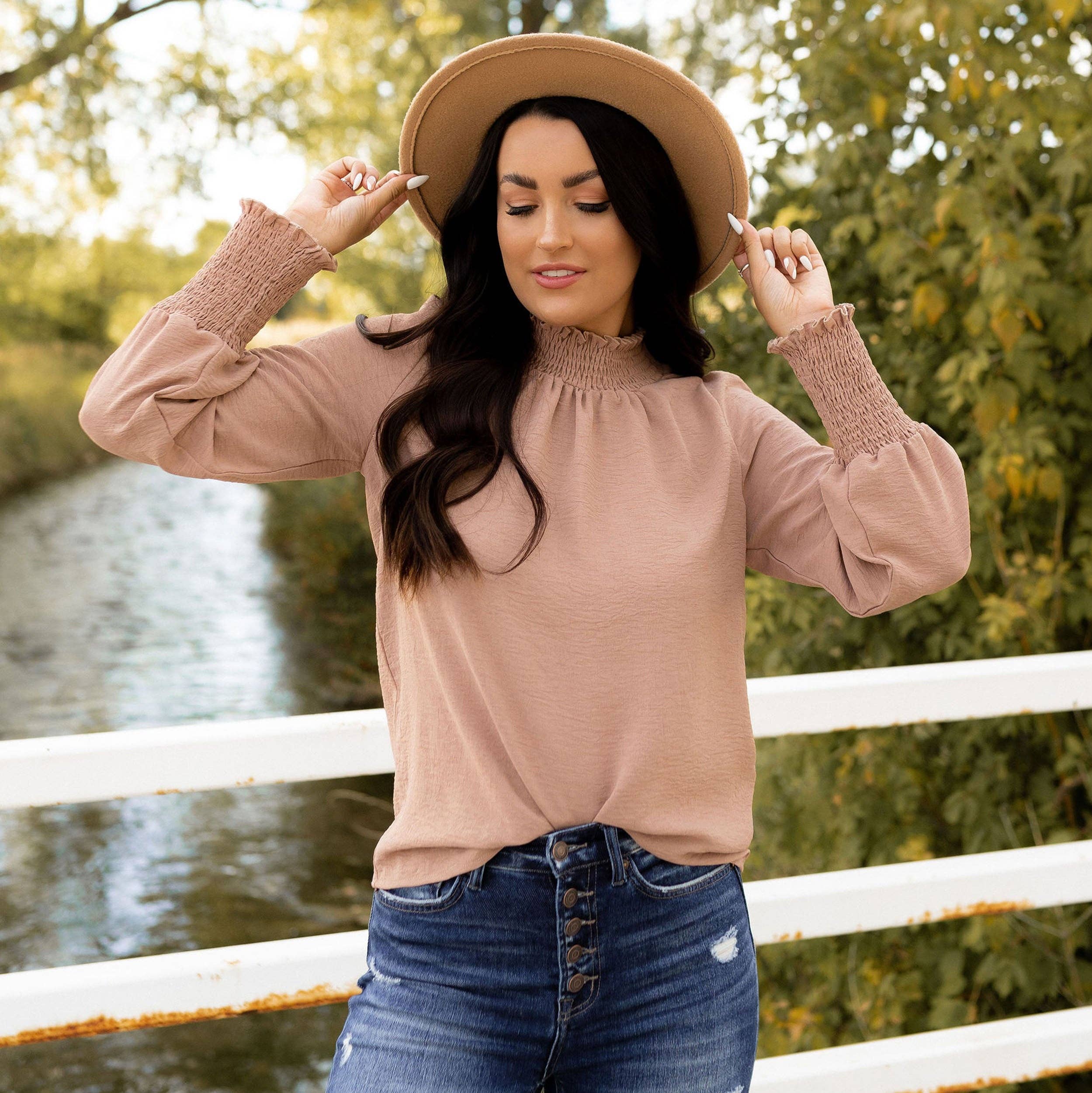 Cora High Neck Blouse